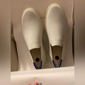 Rothy’s slip on sneaker in white.